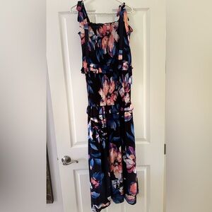 NEW. Beautiful Floral on Black Maxi Dress. Never worn.
